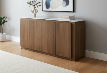 BUFET SIDNEY NOGAL MÁRMOL GRIS