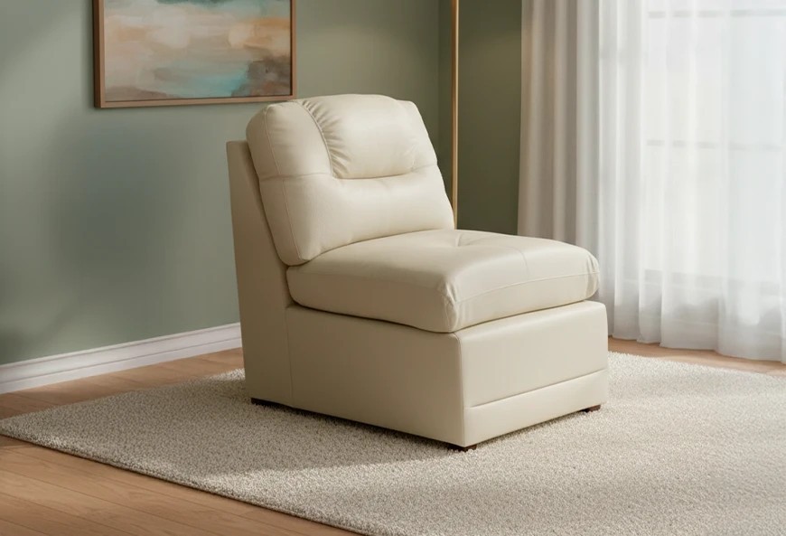 SILLÓN VERONA PIEL MARFIL