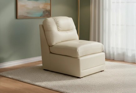 SILLÓN VERONA PIEL MARFIL