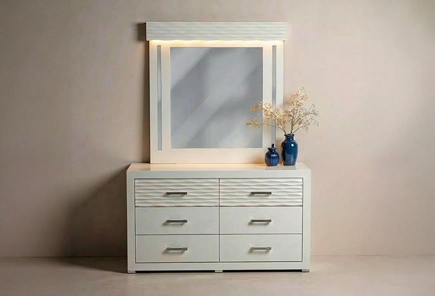 CÓMODA CON LUNA LUSAIL BLANCA