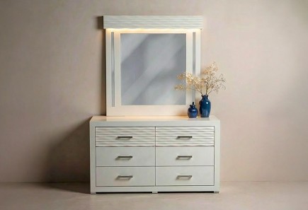 CÓMODA CON LUNA LUSAIL BLANCA