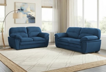 SOFÁ Y LOVE SEAT ALASKA AZUL MARINO