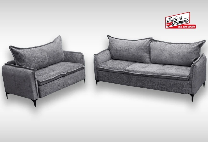 SOFÁ Y LOVE SEAT GEMA GRIS