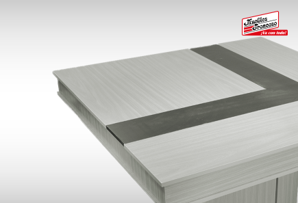 ANTECOMEDOR MONACO GRIS 1X1 VS/2 CON 4 SILLAS ARUBA