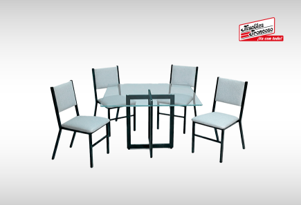 ANTECOMEDOR BERLIN CON 4 SILLAS