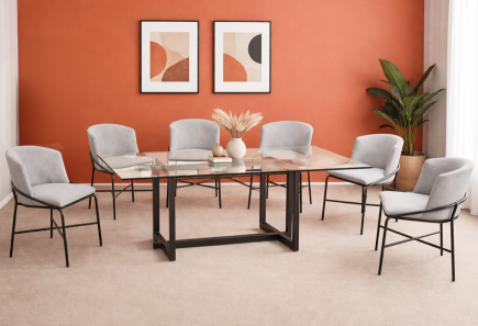 ANTECOMEDOR ESCOCIA CON 6 SILLAS