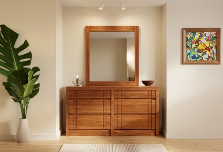 S03 CÓMODA CON LUNA  CLEMENZA WALNUT