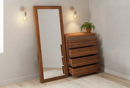 CÓMODA Y LUNA NICOLE WALNUT