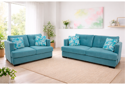 SOFÁ Y LOVE SEAT BABY OCEAN BLUE