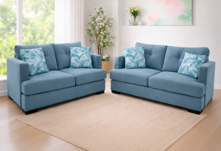 SOFÁ Y LOVE SEAT BABY OCEAN BLUE