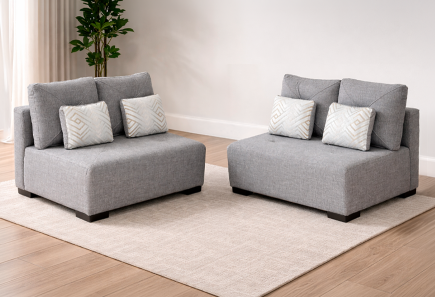 DOS LOVE SEAT LUNA ANZA GRIS