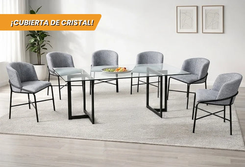 ANTECOMEDOR ESCOCIA CON 6 SILLAS