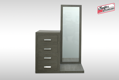 CÓMODA CON LUNA KIRA GRIS