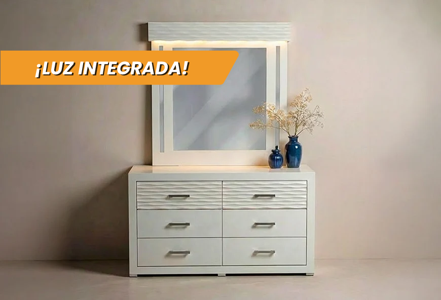 CÓMODA CON LUNA LUSAIL BLANCA