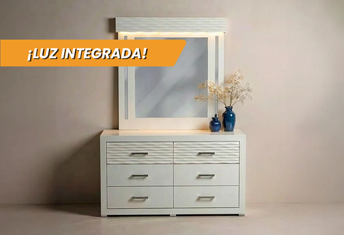 CÓMODA CON LUNA LUSAIL BLANCA