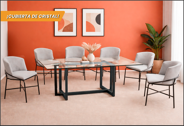 ANTECOMEDOR ESCOCIA CON 6 SILLAS