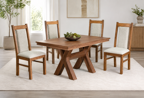 ANTECOMEDOR EMMA CON 4 SILLAS ARUBA AVELLANA