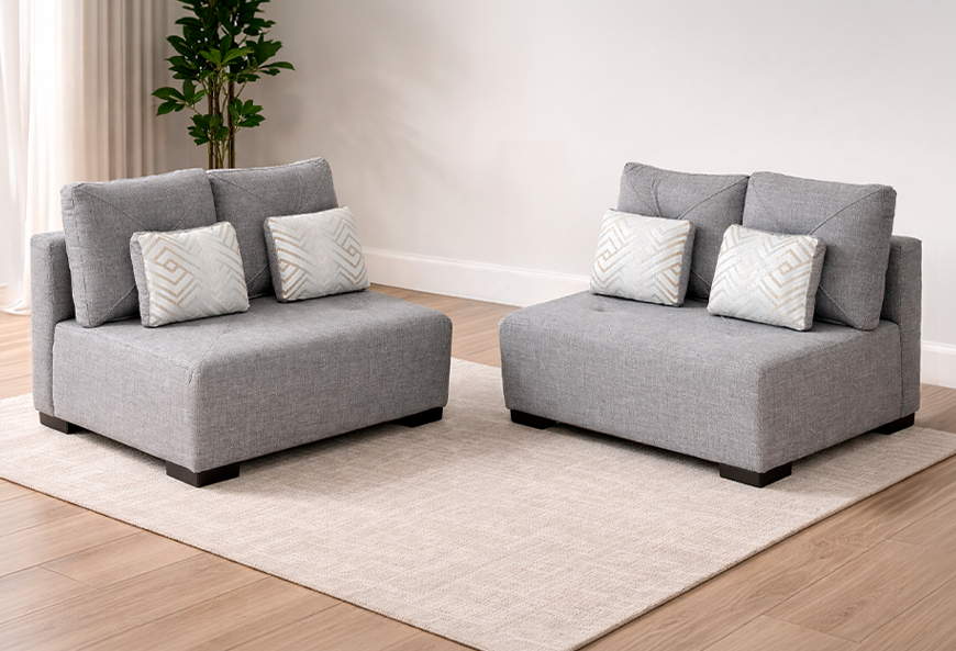 DOS LOVE SEAT ANZA GRIS