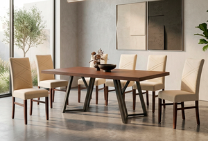 ANTECOMEDOR MALLORY CON 6 SILLAS RUSSEL ALPHA LATTE