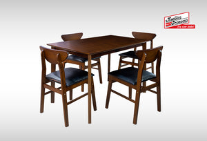 ANTECOMEDOR ELLIA NOGAL CON 4 SILLAS