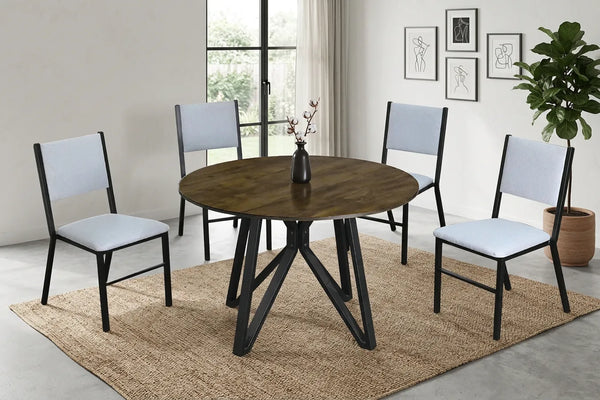 ANTECOMEDOR REDONDO LAWRENCE CON 4 SILLAS BERLÍN