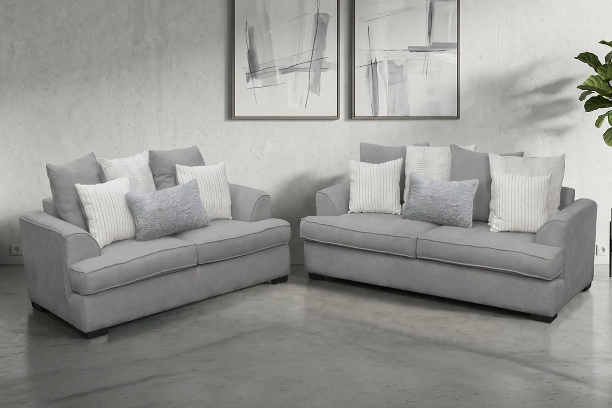 SOFÁ Y LOVE SEAT MONTECARLO GRIS