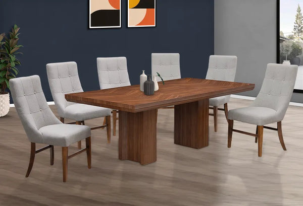 ANTECOMEDOR OSIRIS UV CON 6 SILLAS ESPARTA BEIGE