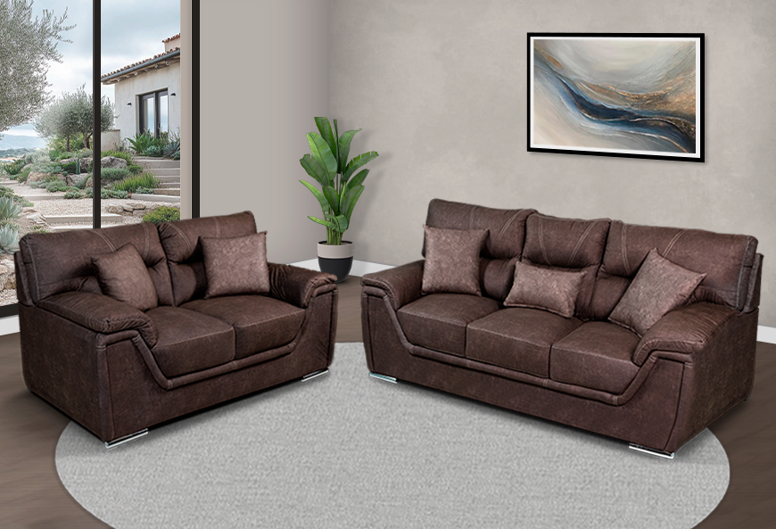 SOFÁ Y LOVE SEAT MURANO LETTEO CHOCOLATE