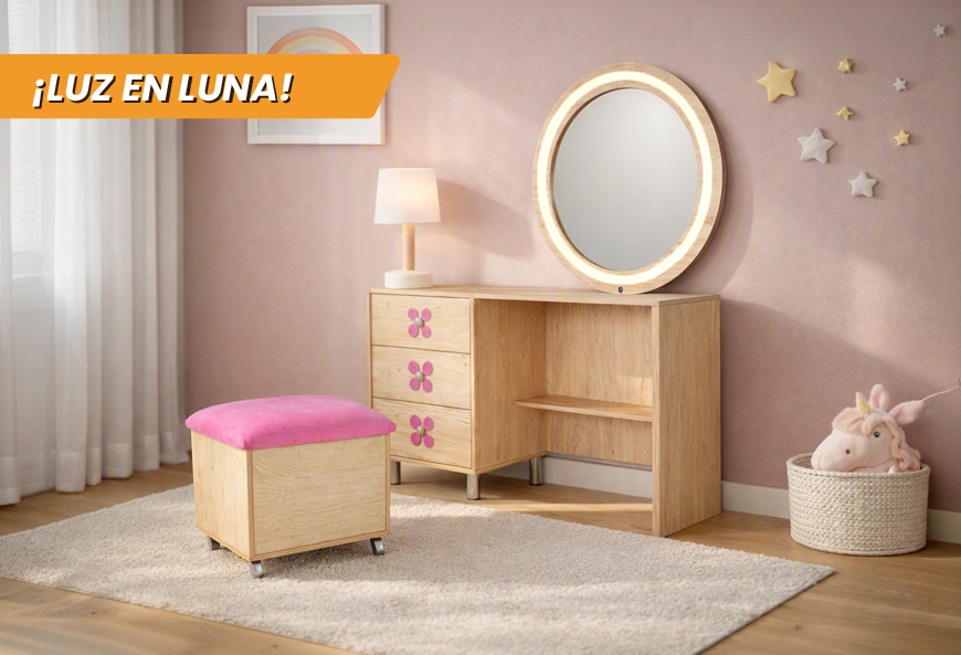 CÓMODA Y LUNA CON BANCO MILEY