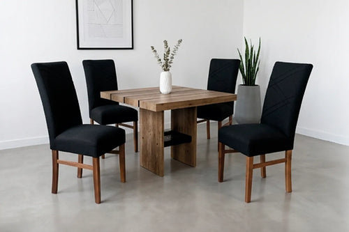 ANTECOMEDOR PEPPER JR CON 4 SILLAS RUSSEL CHARCOAL