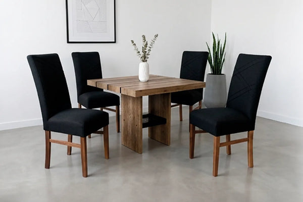 ANTECOMEDOR PEPPER JR CON 4 SILLAS RUSSEL CHARCOAL