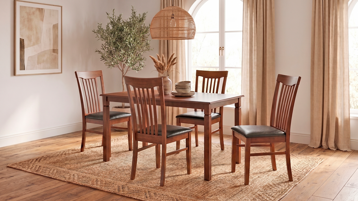 ANTECOMEDOR AVALON CON 4 SILLAS NOGAL