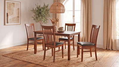 ANTECOMEDOR AVALON CON 4 SILLAS NOGAL