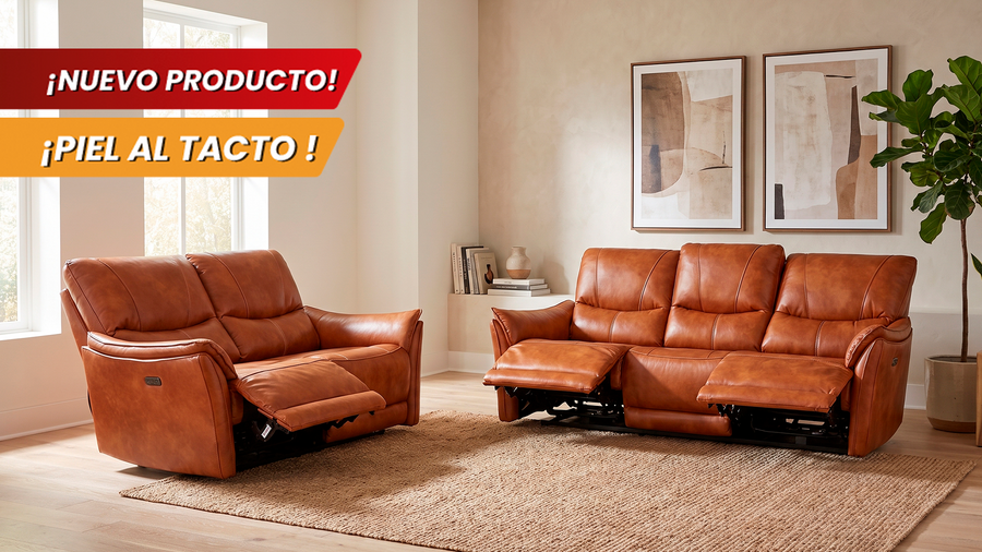 SOFÁ Y LOVE SEAT 50165 CON RECLINABLES ELÉCTRICOS
