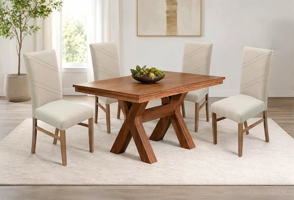 ANTECOMEDOR EMMA CON 4 SILLAS RUSSEL ALPHA LATTE
