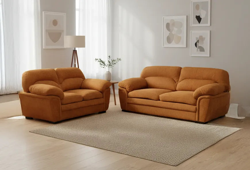 SOFÁ Y LOVE SEAT ALASKA MANDARINA