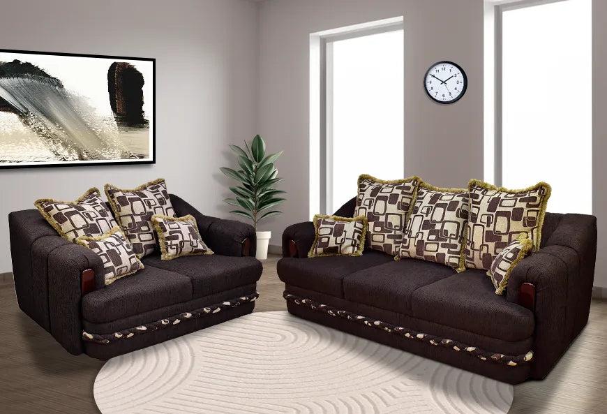 SOFÁ Y LOVE SEAT ROMA CHOCOLATE