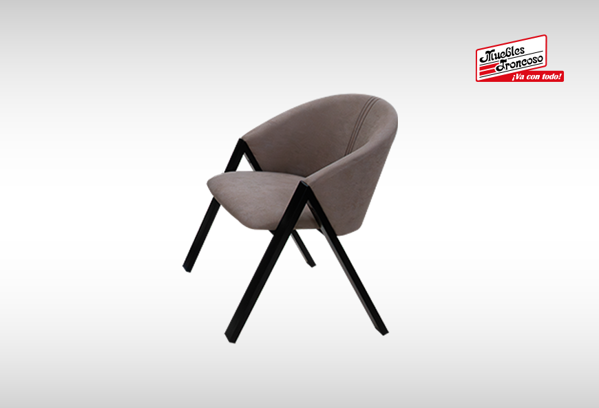 SILLA MALLORY PATA NEGRA ENJOY CAPUCHINO
