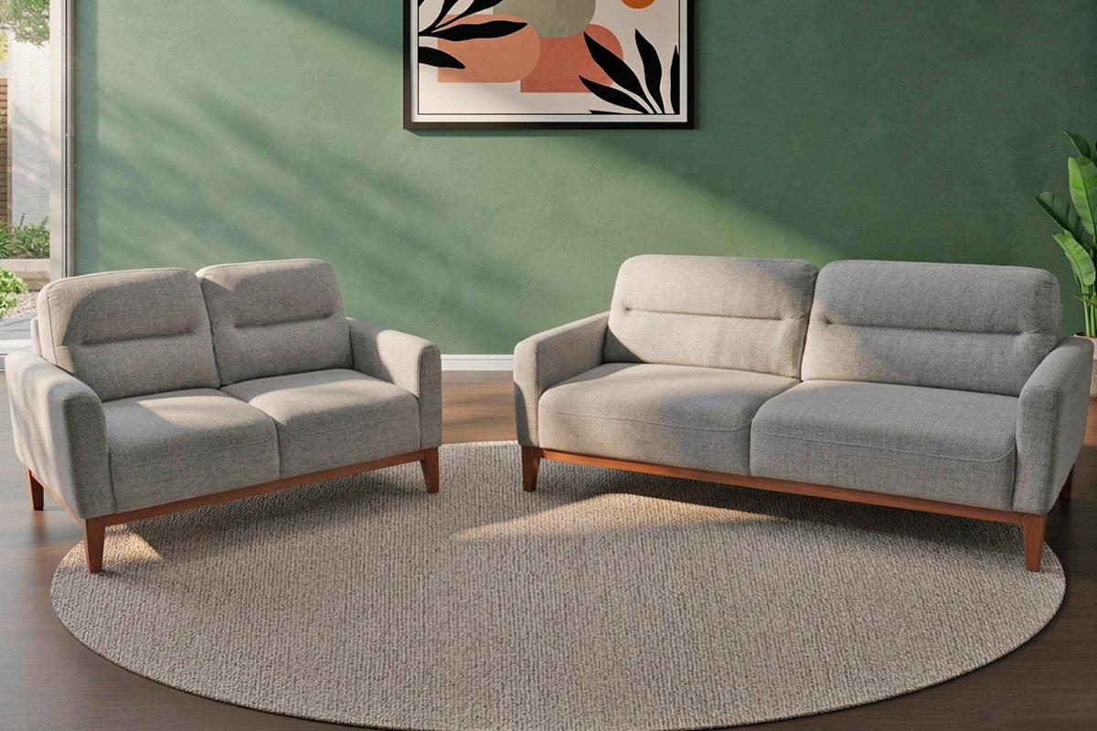 SOFÁ Y LOVE SEAT BORA NÁPOLES GRIS