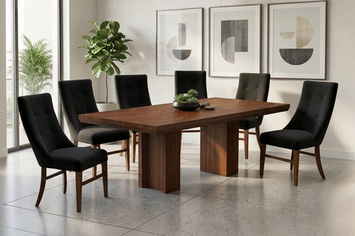 ANTECOMEDOR OSIRIS II UV CON 6 SILLAS ESPARTA BLACK