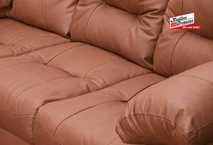 SOFÁ Y LOVE SEAT MILÁN PIEL TERRACOTA