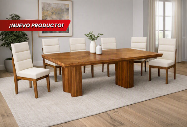 ANTECOMEDOR OSIRIS CON 6 SILLAS KENYA