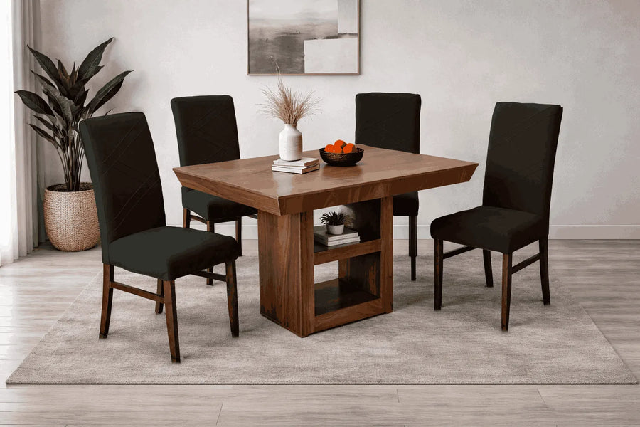 ANTECOMEDOR ITALIA CON 4 SILLAS RUSSEL CHARCOAL