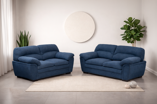 SOFÁ Y LOVE SEAT ALASKA AZUL MARINO
