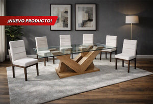 ANTECOMEDOR OLAF CON 6 SILLAS DANTE
