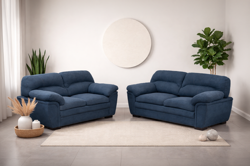 SOFÁ Y LOVE SEAT ALASKA AZUL MARINO