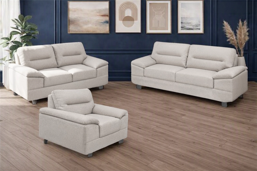 SOFÁ, LOVE SEAT Y SILLÓN DOVE CANASTA BEIGE 3 PIEZAS