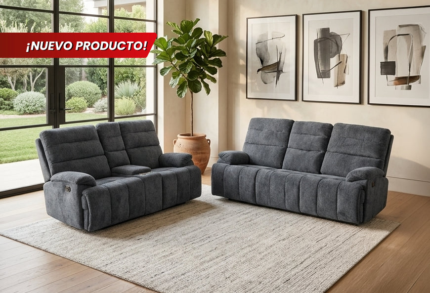 SOFÁ Y LOVE SEAT OASIS LINETTE GIS OXFORD RECLINABLE