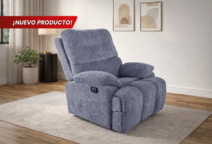 SILLÓN OASIS LINETTE GRIS OXFORD RECLINABLE