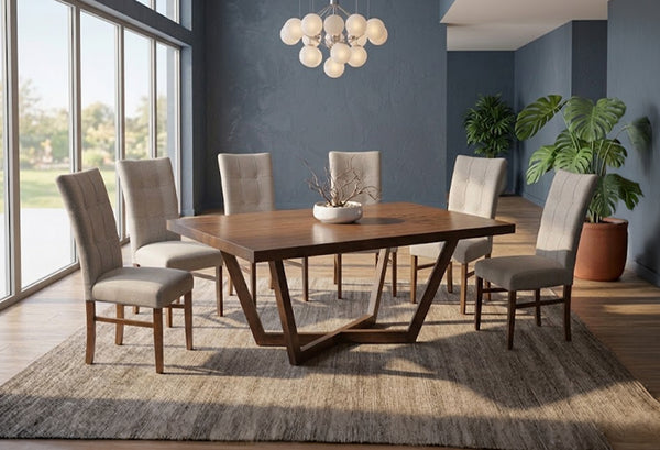 ANTECOMEDOR IVANA CON 6 SILLAS DORIAN MAGIT BEIGE